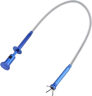 Atyhao Outil Universel de Ramassage D'aimant Universel d'arbre D'alliage de Pince à 4 Griffes Flexible avec éclairage LED