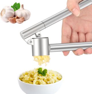 Presse Ail, Apritsce Ecrase Ail, Presse Ail Inox Professionnel, Garlic Crusher, Facile à Presser, Facile à Nettoyer et Durable