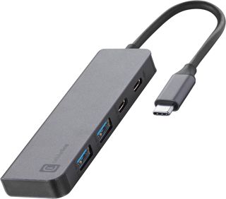 Cellularline Smartphone HUB – Adaptateur USB-C 4 Ports (USB, 2 USB-C, Micro SD), Compatible Smartphones et Tablettes, Plug & Play, Design Compact