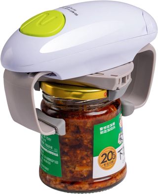 YUET Ouvre-boîte électrique à bord lisse portable, Gadget de Cuisine à Ouverture Ouvre-bocal Automatique Mains Libres avec Moins d'efforts, Fonctionne avec piles Pour Ouvrir