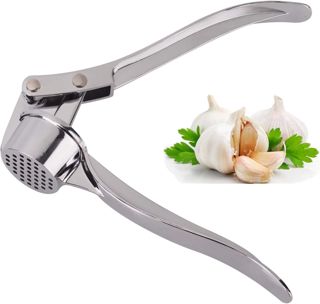 Jsdoin Presse-ail de cuisine professionnel, hachoir à ail, broyeur à gingembre UK, éplucheur, presse-ail robuste, écrasement d'ail, hachoir à ail convivial, facile à nettoyer et durable