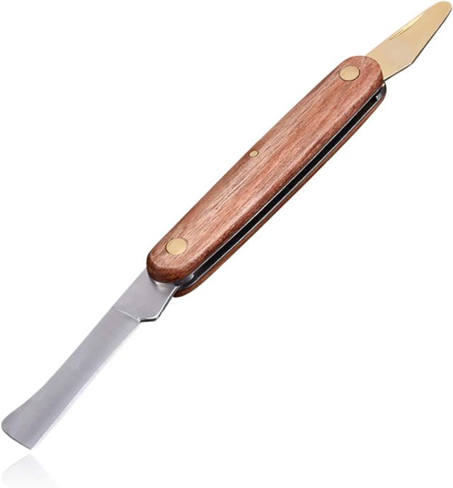 Couteau De Greffage, Couteau De Jardin De Greffage Multifonctionnel à Double Lame Avec Séparateur, Pliant