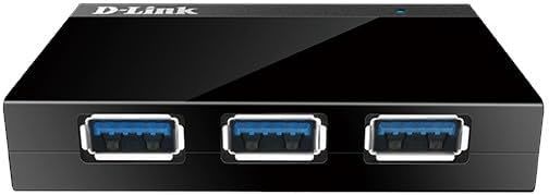D-Link DUB-1340 HUB USB Hub 4 Ports USB 3.0 - Idéal pour Partager une Connexion Entre Plusieurs Périphériques USB