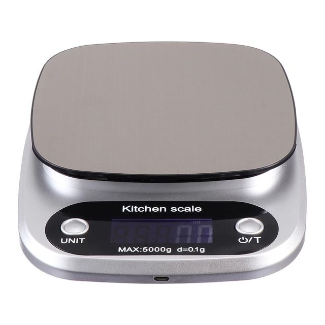 Balance Cuisine Numérique Rechargeable 5kg 0,1g Écran LCD