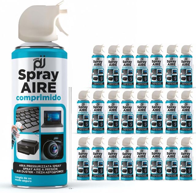 Aérosol Air Sec, Spray à air comprimé à base de gaz pour le nettoyage de matériel électronique, 400 ml (24)