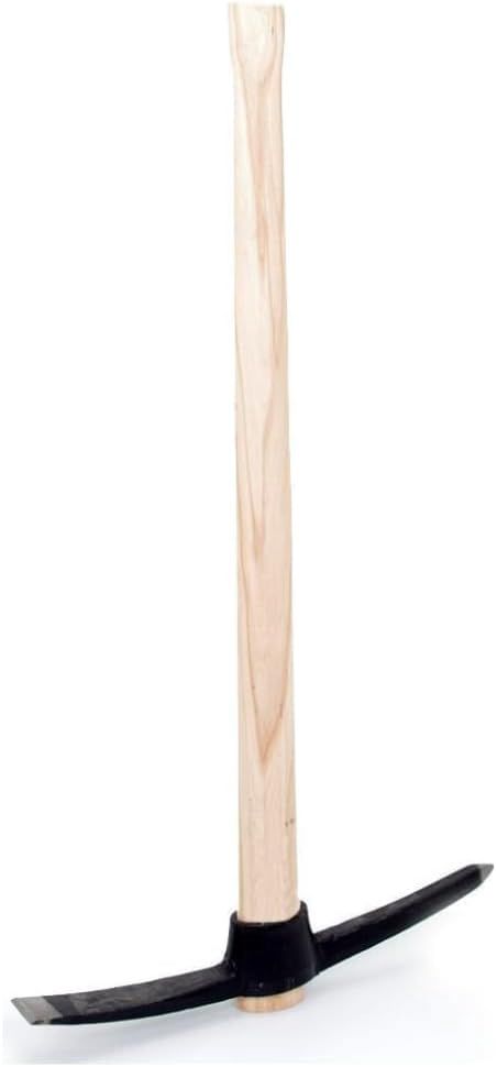 Pioche de 1,5 kg - Pioche avec manche en bois - Pioche robuste pour le jardin et les travaux de construction - Poids : 1500 g - Production européenne