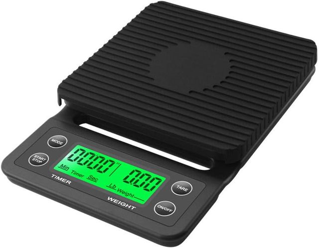 POWERTOOL Balance de cuisine numérique multifonction avec minuteur LCD et fonction tare, piles non incluses, noir