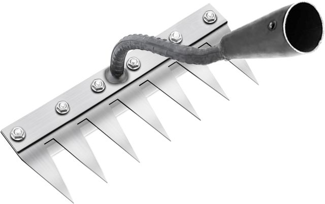 Râteau de Désherbage Multifonction en Métal, Râteau De Jardin 5 Dents, Râteau De Jardin Portable pour Désherber, Outillage De Jardin pour Désherber/Ameublir/Semence (sans Manche) 5 Dents