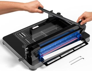 ACROPAQ Massicot Professionnel A4 - Guillotine pour 400 Feuilles, Avec grille d'alignement pour une coupe précise - Massicot guillotine, Massicot papier