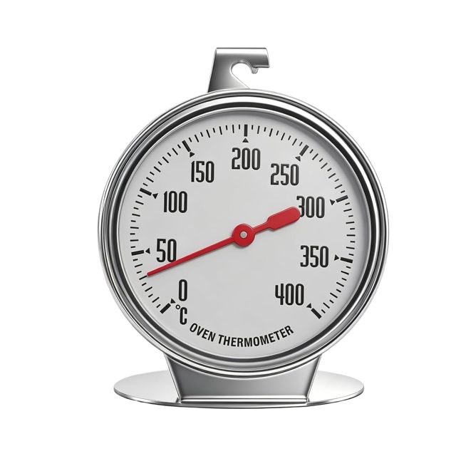 Thermomètre de Four en Acier Inoxydable avec Affichage Facile à Lire, Contrôle Précis de la Température Lors de la Cuisson, Plage de Mesure de 0 °C à 400 °C, Thermomètre de pour Cuisson