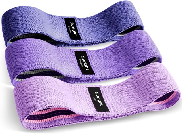 Suright Bande Elastique Musculation en Tissu, Bande Elastique Fitness