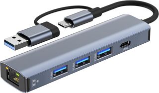 Adaptateur USB C Vers Ethernet RJ45 Gigabit Hub Avec 3 Ports USB 3.0 Et 1 Port Type-C Pour MacBook XPS Surface Pro Linux Chromebook