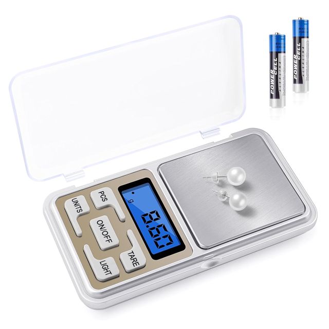 JOPHEK 0.01 g/500g Balances de Cuisine Precision, Balance de Cuisine 5 Unités de Mesure Écran LCD Rétroéclairé Mini Portable pour Aliments Bijoux Laboratoire Cuisine Voyage