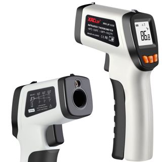 Thermomètre laser, Pistolet de cuisson, Pistolet à température infrarouge laser non humain, -50 ° C ~ 400 ° C, Pistolet à émissivité réglable sans contact pour l'alimentation, la cuisine, l'industrie