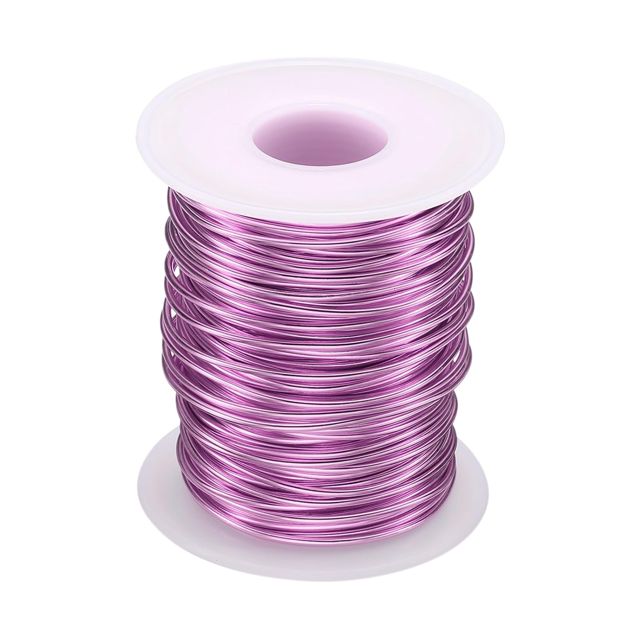 sourcing map Rouleau de fil d'entraînement en aluminium anodisé pour bonsaï, calibre 1,5 mm, longueur 29,9 m, pour jardin, horticulture, paysage, plantation, vert gazon