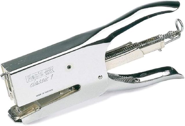 Rapid Pince-Agrafeuse Classic K1, Pour Agrafes 24/6 et 24/8mm, Capacité 50 Feuilles, Métal, Chrome, 10510628