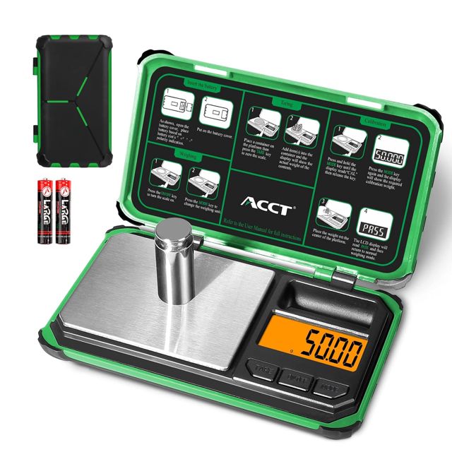 Balance de poche de précision, 200 g x 0,01 g, balance alimentaire numérique avec écran LCD, 6 unités de conversion en un clic, mini balance pour poudre/herbes/pièce de monnaie (batterie incluse)