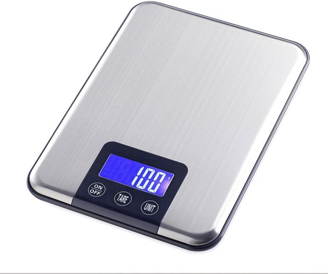 DWW Maison pesant la Nourriture de Cuisine Cuite Balance de Haute précision 5000 g en Acier Inoxydable Tactile étanche écran HD