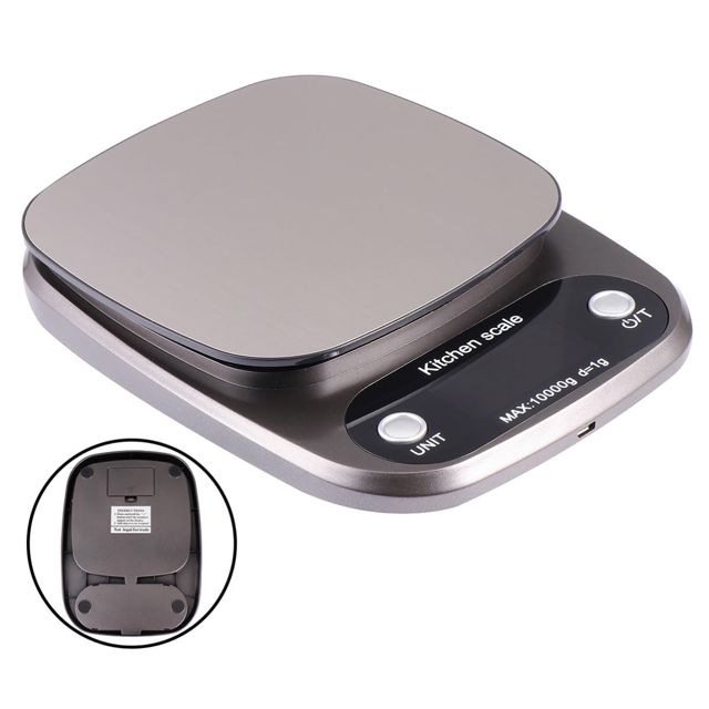 Zerodeko Balance Cuisine Numérique, Balance Alimentaire Numérique 10kg/1g, Acier Inoxydable, Capteurs Haute Précision, Rechargeable, Cuisine et Bijoux