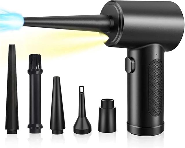 Dépoussiéreur à air comprimé for ordinateur, souffleur électrique, nettoyage de clavier, nettoyeur poussière d'air sans fil for PC, voiture