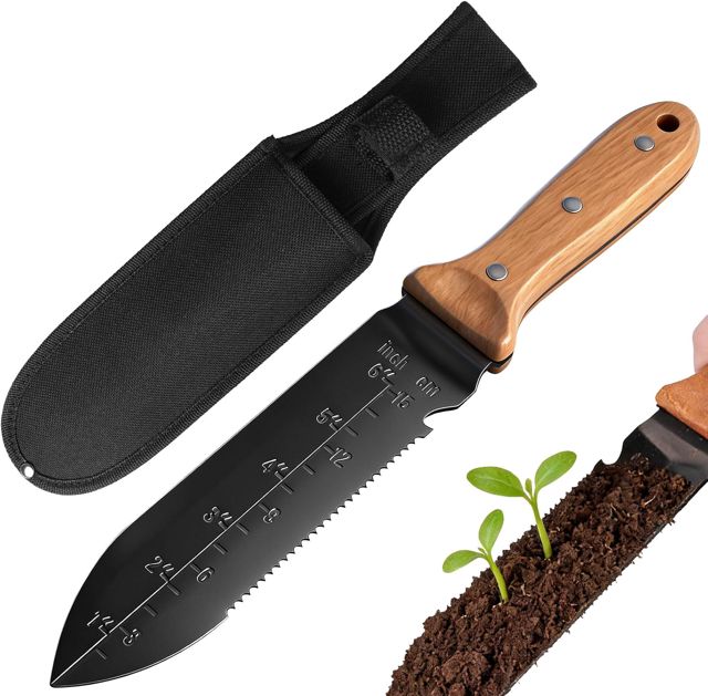 Hori Hori Couteau de Jardin, Multifonction Couteau de Jardin avec Fourreau
