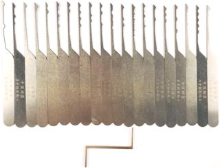 Lot de 20 râteaux de crochetage de serrure pour débutant