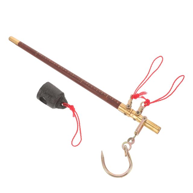 Cabilock Balance de Médecine Chinoise Vintage Petite Balance Mécanique Portable avec Tige Bois pour Cuisine et Bureau