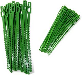 100 Pièces Attache de Plante Réglable pour Jardinage,Lien de Soutien pour Plantes et Arbustes,Tiges et Arbres,en Plastique Flexible(17x13cm)