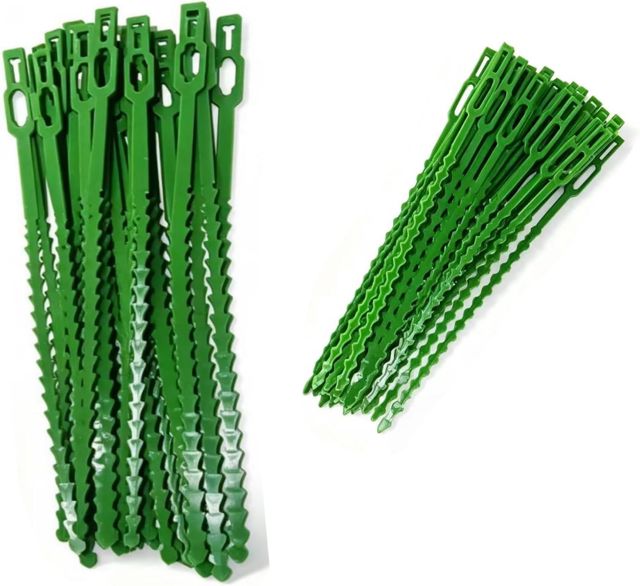 100 Pièces Attache de Plante Réglable pour Jardinage,Lien de Soutien pour Plantes et Arbustes,Tiges et Arbres,en Plastique Flexible(17x13cm)