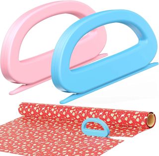 Coupe-papier coulissant pour cadeaux - Lot de 2 avec 4 lames - Découpe pour Noël, Halloween, vacances, anniversaires