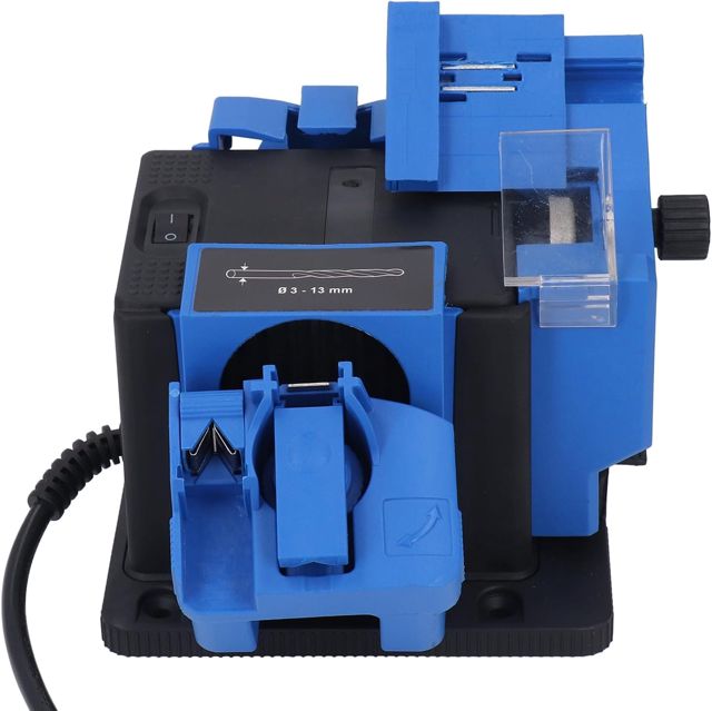 Affûteuse électrique universelle 65W, station d'affûtage multifonction pour couteaux, forets HSS 3-13mm, ciseaux et burins, angle réglable 15-50°, meule haute dureté, 220V