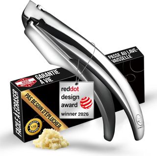 Gourmet Easy Presse-Ail en Acier Inox, Sans Éplucher, Échange à Vie