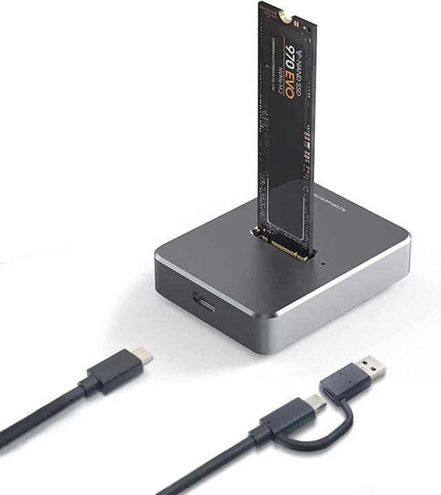 Boîtier SSD M2 NVME Station d'accueil avec USB C Hub 5en1, Adaptateur USB M.2, 10Gpbs USB 3.2 Gen2 M.2 NVMe et SATA SSD Adaptateur, Chargeur Rapide PD 100W, HDMI 4K@60Hz, Aluminium