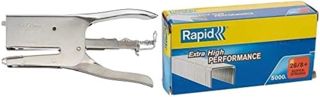 Rapid Classic K1 Stapler Pliers for 26/6 and 26/8 mm Staples Capacity 50 Sheets, Metal, Chrome, 10510602 & Rapid SuperStrong Staples 26/8+ x5000 24862200