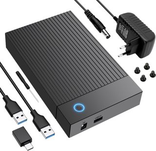 6Gbps Boitier Disque Dur 3.5, Adaptateur SATA USB pour SSD/HDD, Boitier SSD Externe 2.5"/3.5", Lecteur Disque Dur, Station d'accueil pour DisqueDur USB 3.0 SATA HDD, UASP