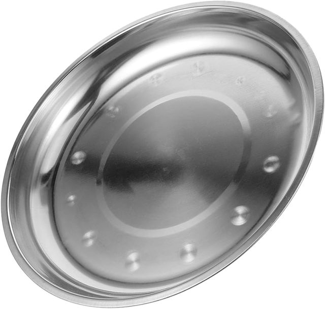 VICASKY Plateau de Pesée Mécanique Simple et Facile à Nettoyer en Acier Inoxydable Argenté Balance de Mesure Alimentaire Cuisine et Laboratoire