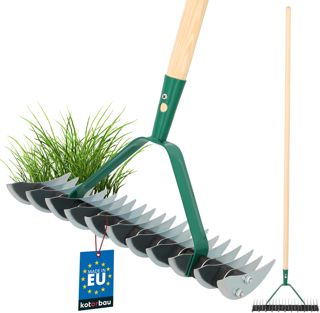 KOTARBAU® Outil de scarification double face utile pour améliorer la qualité de la pelouse dans votre jardin