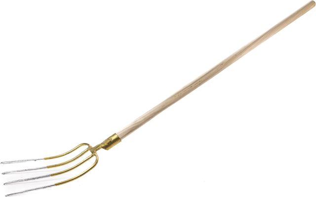 KOTARBAU® Fourche en acier à 4 dents pour travaux de jardinage