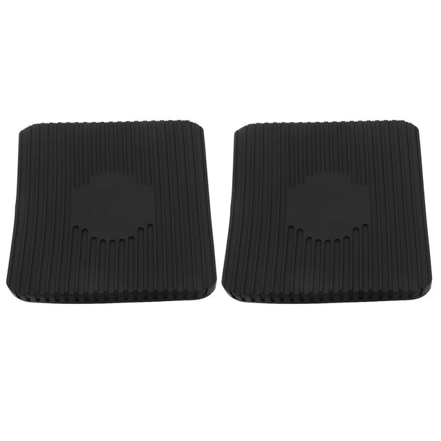 2 Pièces Tapis en Silicone Noir Antidérapant et Anti-saleté