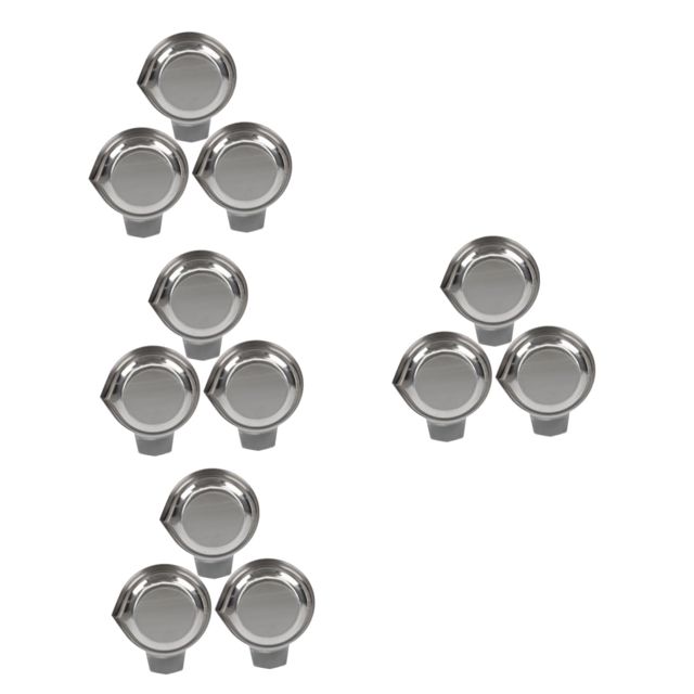 ABOOFAN 4 Ensembles Plateau De Pesée De Cuisine Plateaux De Balance Numérique Plat De Mesure De Poudre Plateau De Pesée En Métal Bac À Balance Empilable Plat De Pesée De Poudre 3 pièces * 4