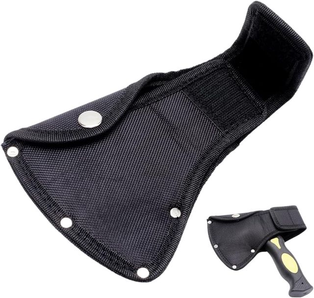 GORGECRAFT Gaine de Tête de Hachette Housse de Tête de Hachette en Tissu Noir pour Hachette de 1 1/3 LB Protecteur de Bord de Hachette Double Pression Housse de Protection pour Hachette Opération