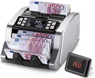 Compteuse de Billets Et Compteur de Billets Munbyn Imc20 | Machine Compte Billet Avec DéTection Uv/Mg/Ir/Mt, Comptage Par Valeur Pour Usd/Eur, Modes Add/Batch/Value
