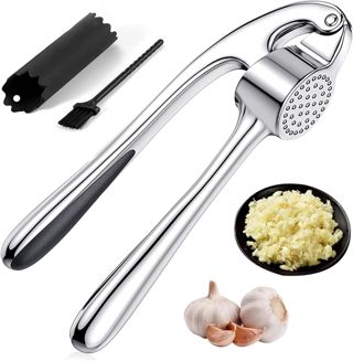 Saituo Home Presse Ail Inox, Ecrase Ail Robuste, Compatible Lave-Vaisselle