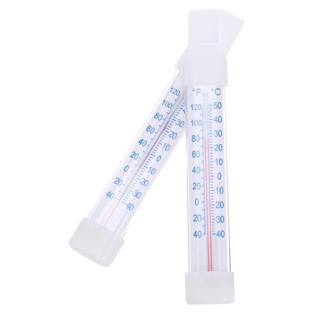 NUOBESTY 2 Pièces Thermomètre Alimentaire pour Réfrigérateur et Congélateur Capteur Haute Précision, Affichage Numérique Précis en Abs et Acier Inoxydable, pour Cuisines Domestiques
