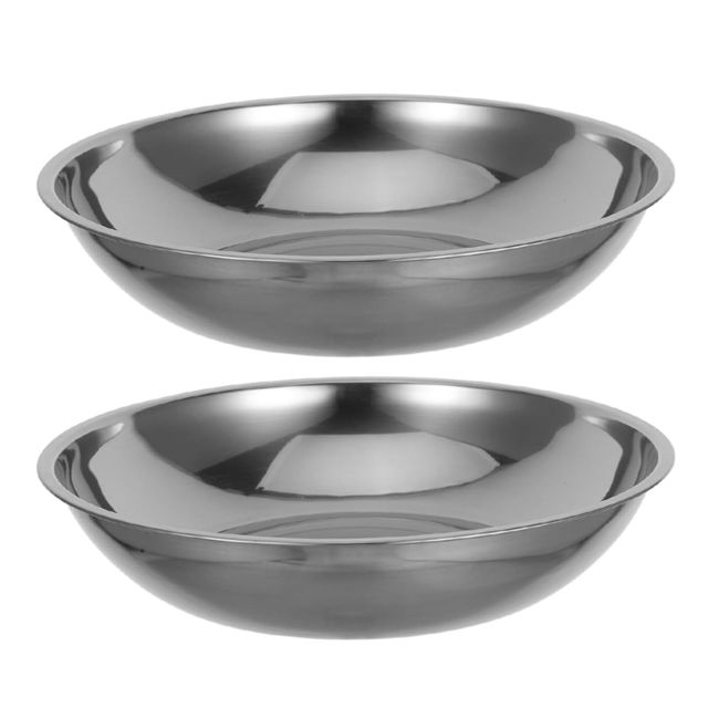 ABOOFAN 2 Pièces Bol de Pesée Électronique en Acier Inoxydable Argenté, Plateau de Balance Précis et Polyvalent, Facile à Nettoyer, pour Laboratoire Cuisine