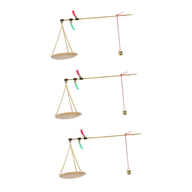 Cabilock 4pièces Balance De Cuisine Portable Cuivre Pèse-matériaux Médicinaux Et Condiments Avec Boîte De Rangement