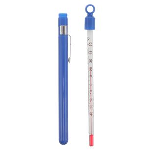 VICASKY Thermomètre à Liquide en Verre Cuisine Instrument de Mesure de Température Précis avec Étui Thermomètre à Vin à Lecture Facile pour Brassage Maison, Cuisson et Vinification