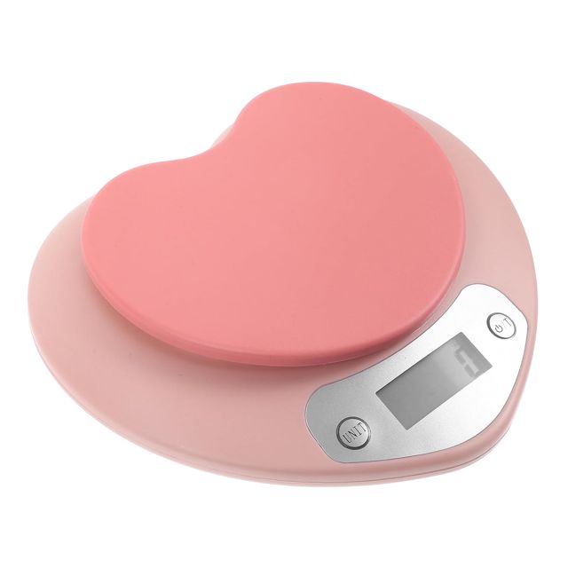 Angoily Balance Précision Électronique Cuisine Rose Capteur en Plastique Haute et Pesée Précise, Design Moderne pour Préparation Culinaire en Boutique