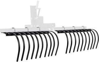 IDEALHOUSE Râteau paysager Robuste pour Tracteur, ATV, UTV – 152 cm, 20 Dents Acier Amovibles – Nivellement Sol, enlèvement Pierres, Gravier, débris – Accessoire agricole Professionnel – Finition
