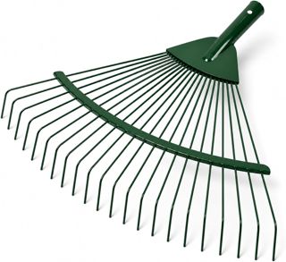 PARENCE. Tête de Râteau à Feuilles 22 Dents Fines – Râteau de Jardin en Métal 40 x 40 cm – pour Feuilles, Herbe Coupée et Petits Débris – Tête Seule sans Manche